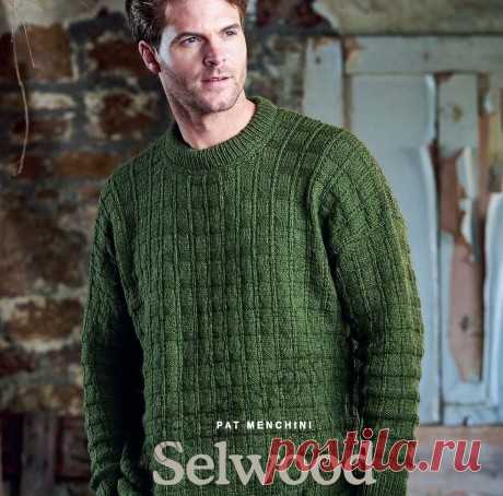 Мужской вязаный свитер SELWOOD, Вязание для мужчин спицами