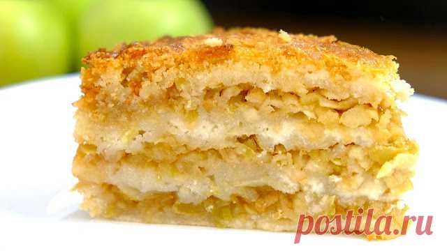Домашняя кухня: 1 ст муки, 1 ст сахара, 1 ст манки и 5 яблок для самого вкусного в мире яблочного пирога «Три стакана»