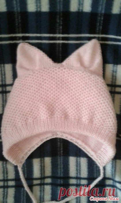 Шапочка кошечка спицами для новорожденных. Вязаный детский чепчик. Чепец женский с ушками. Шапка чепчик с ушками детская. Вязать шапку шлем с ушками для девочки спицами схемы.