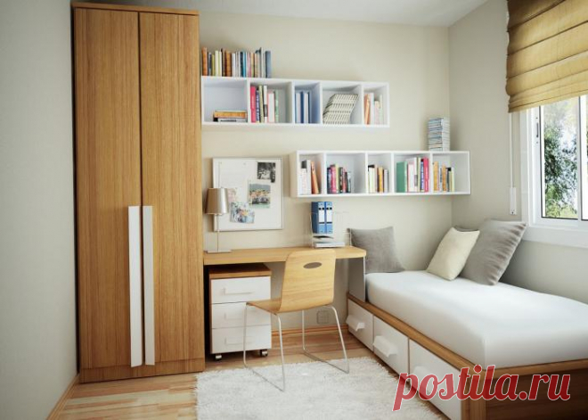 Интерьер маленькой комнаты - 50 лучших фото дизайна маленькой комнаты