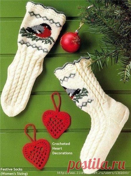 Снегири-отличный рисунок для зимних,вязаных вещей