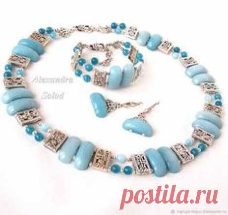 КОМПЛЕКТ ИЗ АКВАМАРИНА-ОКЕАН