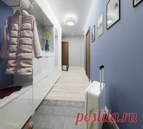 Двухкомнатная квартира в Москве в современном стиле для молодой и семьи с маленьким ребенком Дизайн: Ригель Групп Целиком: