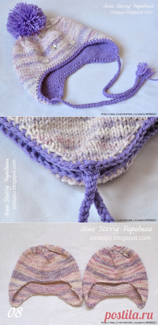 ДЕТСКАЯ ЗИМНЯЯ ДВОЙНАЯ ШАПОЧКА С УШКАМИ СПИЦАМИ (Уроки и МК по ВЯЗАНИЮ) – Журнал Вдохновение Рукодельницы