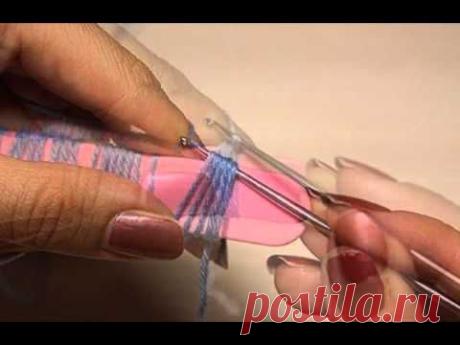 Как связать необычный узор крючком.How to tie a fancy pattern hook.