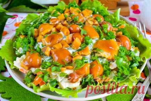Салат Грибная поляна с опятами, рецепт с фото, с курицей