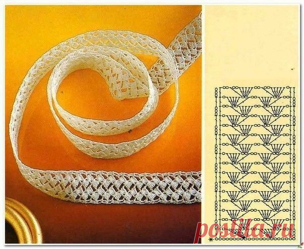 Тесьма крючком.