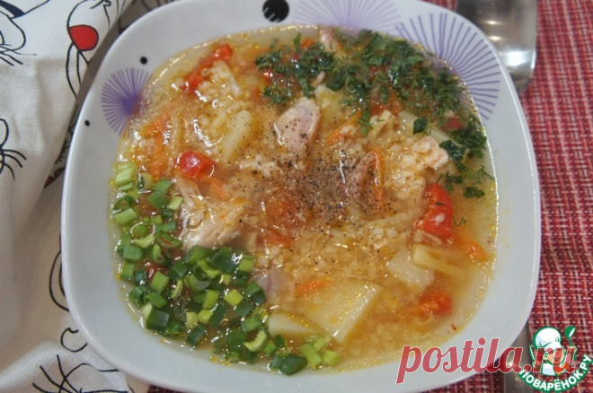 Куриный суп с пшеном Кулинарный рецепт