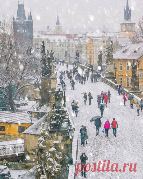 Зимняя Прага, Чехия