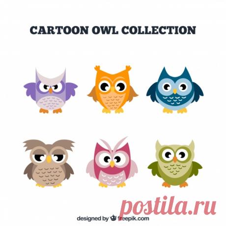 Коллекция из шести разноцветных мультяшных сов Более миллиона свободных векторов, PSD, фотографии и бесплатные иконки. Эксклюзивные халявы и все графические ресурсы, которые необходимые для ваших проектов