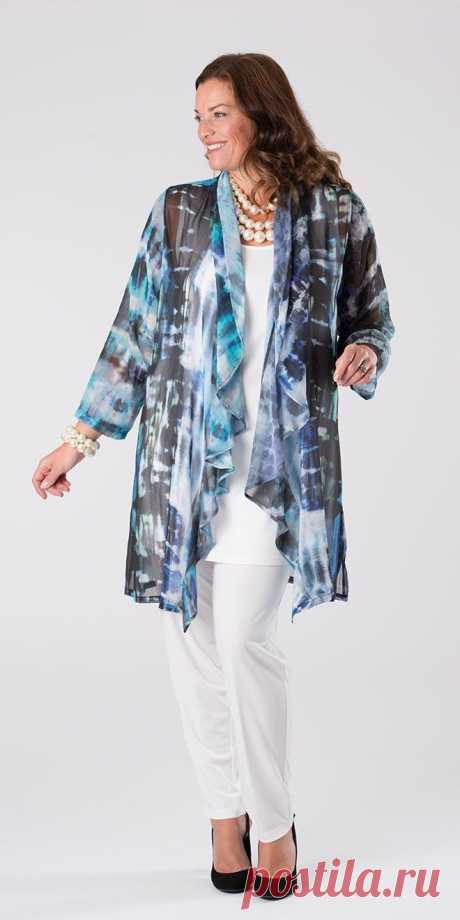 Kasbah grey/violet voile waterfall jacket