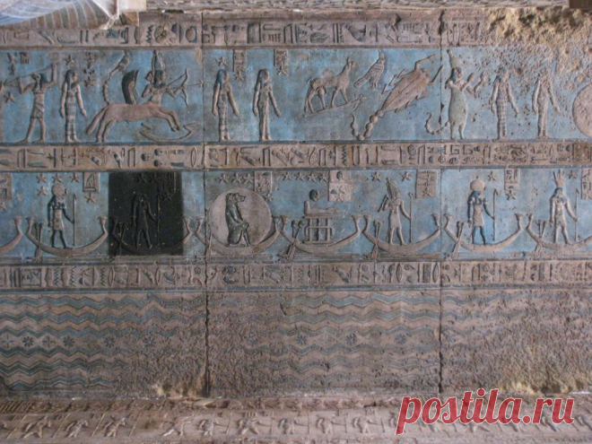 Созвездие Стрелец и Скорпион. Длинный Дендерский зодиак. Храм Хатхор. Египет.