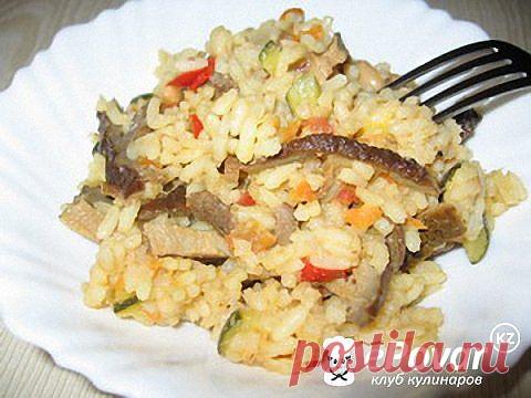 Овощной плов с лесными грибами и фасолью — Рецепт приготовления с фото — Горячие блюда, Гарниры