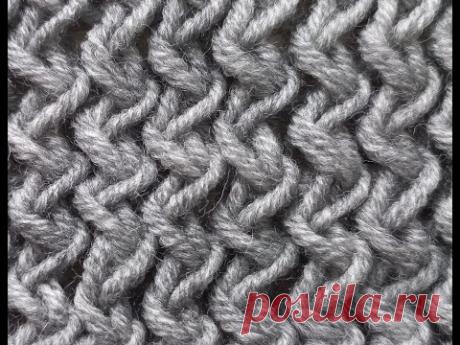 УЗОР СПИЦАМИ ЗМЕЙКА