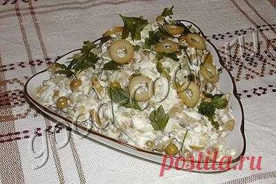 Хорошая кухня - салат из курицы с оливками. Кулинарная книга рецептов. Салаты, выпечка.