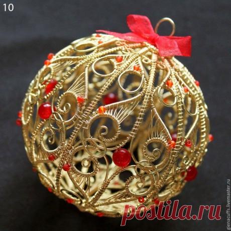 Из проволоки можно сделать самый уникальный шарик на елку:

#handmademart #товарыдлярукоделиясимферополь #handmade