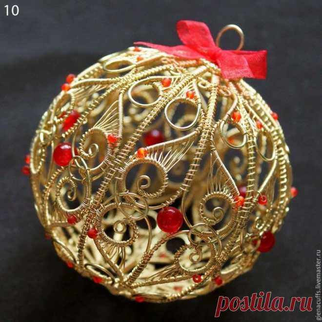 Из проволоки можно сделать самый уникальный шарик на елку:

#handmademart #товарыдлярукоделиясимферополь #handmade