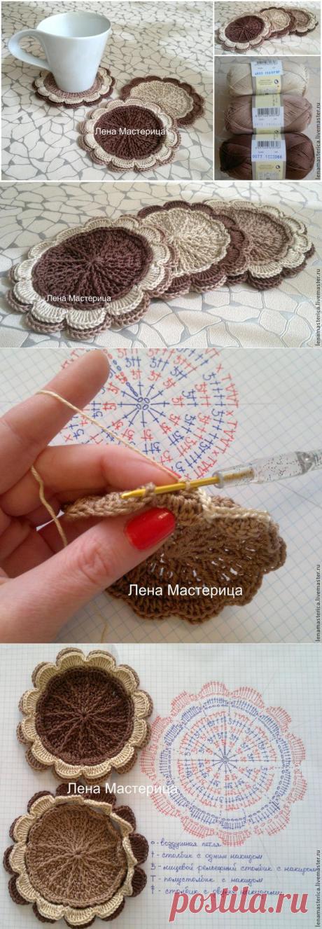 Вяжем уютные подставки под чашки - Ярмарка Мастеров - ручная работа, handmade