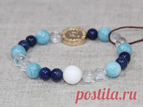 Браслет из лазурита и хрусталя от BRimar