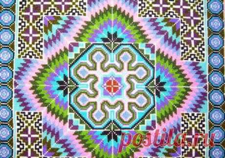 Китайские орнаменты, вышитые счетными швами — Рукоделие