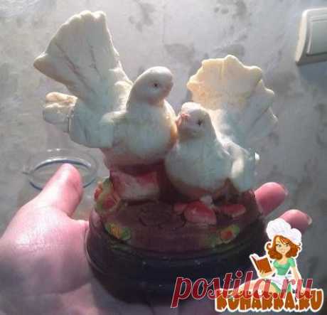 Рецепт: Желатиновая форма и шоколадные голубки