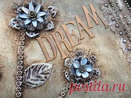Mixed Media Flower Canvas