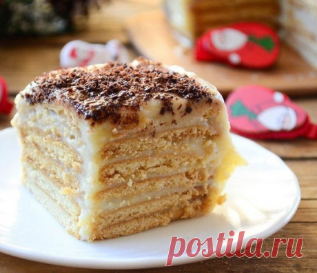 Торт из печенья с заварным кремом