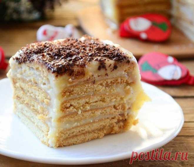 Торт из печенья с заварным кремом