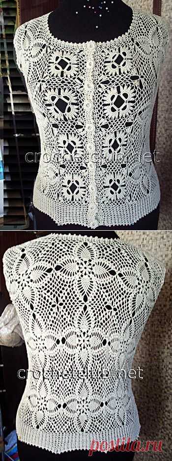 Летняя блузка крючком - Вязание Крючком. Блог Настика