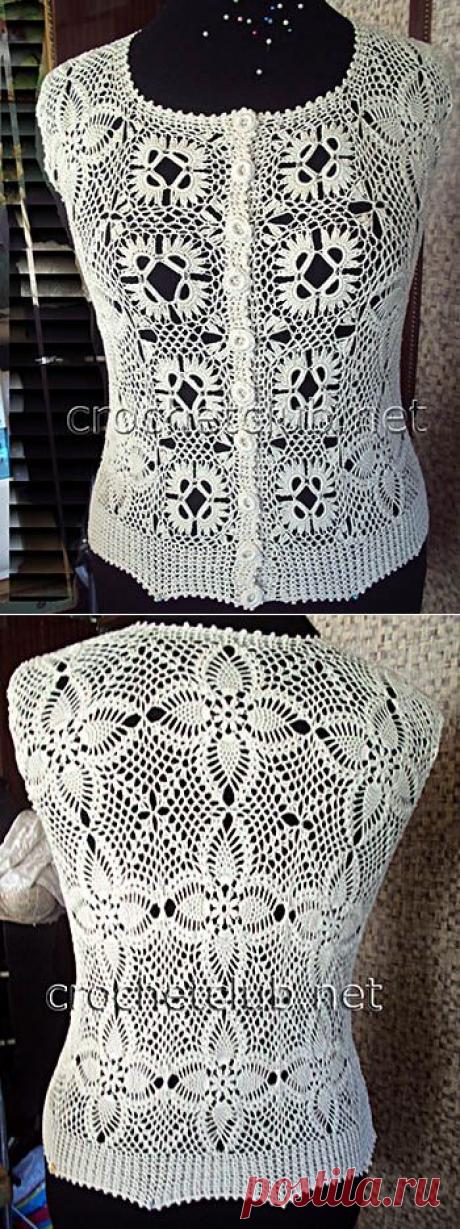 Летняя блузка крючком - Вязание Крючком. Блог Настика