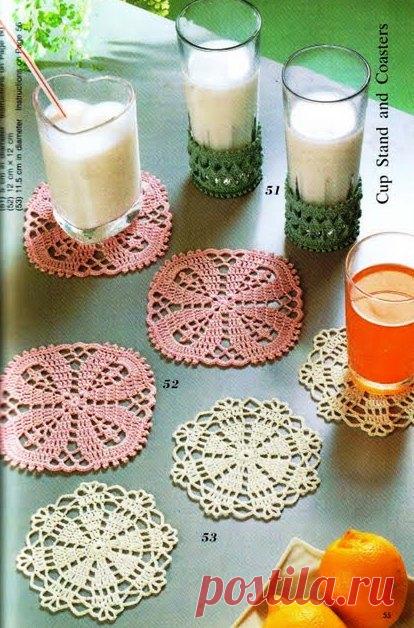 Красивые маленькие салфетки крючком. Схемы вязания