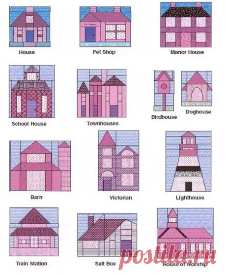 Лоскутные аппликации: яркие и уютные домики из ткани - Сам себе мастер - медиаплатформа МирТесен