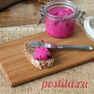 Паштет из свеклы, копченого лосося и крим-чиза