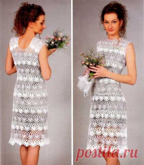 Crochet white dress