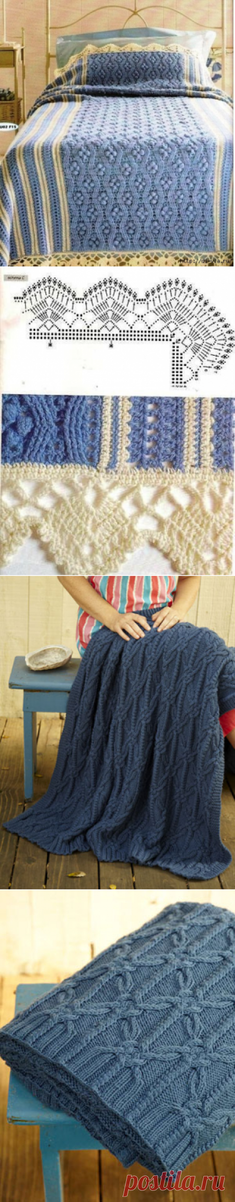 g&gt;3 пледа для уюта в холода - схемы вязания