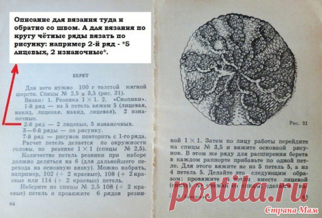 Берет за один вечер - Вязание - Страна Мам