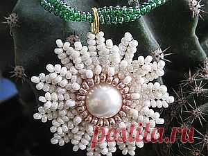 Мастер-Класс по плетению кулона "Ромашка" - Ярмарка Мастеров - ручная работа, handmade