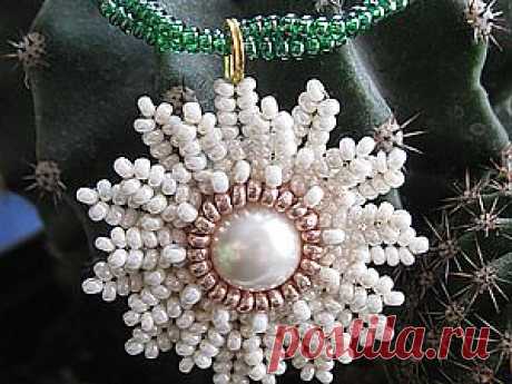 Мастер-Класс по плетению кулона &quot;Ромашка&quot; - Ярмарка Мастеров - ручная работа, handmade