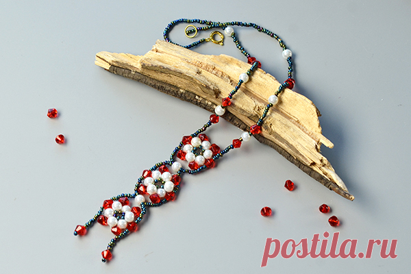 Pandahall Tutorial on How to Make a Beaded Flower Pendant Necklace - Pandahall.com