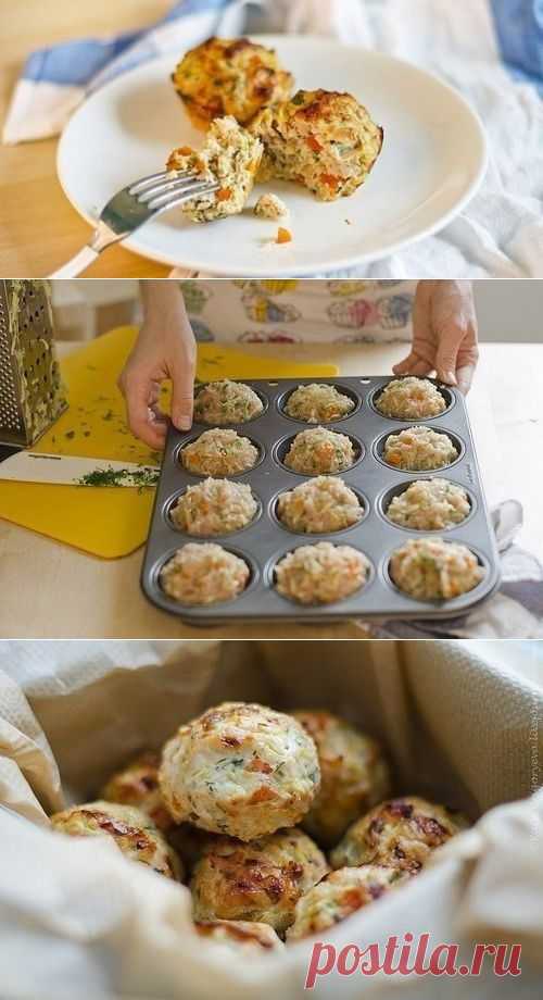 Как приготовить овощные маффины с курицей - рецепт, ингридиенты и фотографии