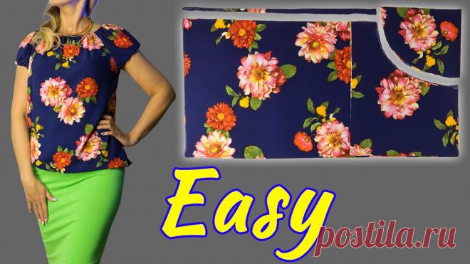 😲 Wow 🔥 Easy blouse model for beginners. 👍 Very helpful sewing tips. Easy sewing projects. Hello. I continue a series of videos for beginner needlewomen. In this video I will show you how easy it is to sew a comfortable summer blouse without a patt...