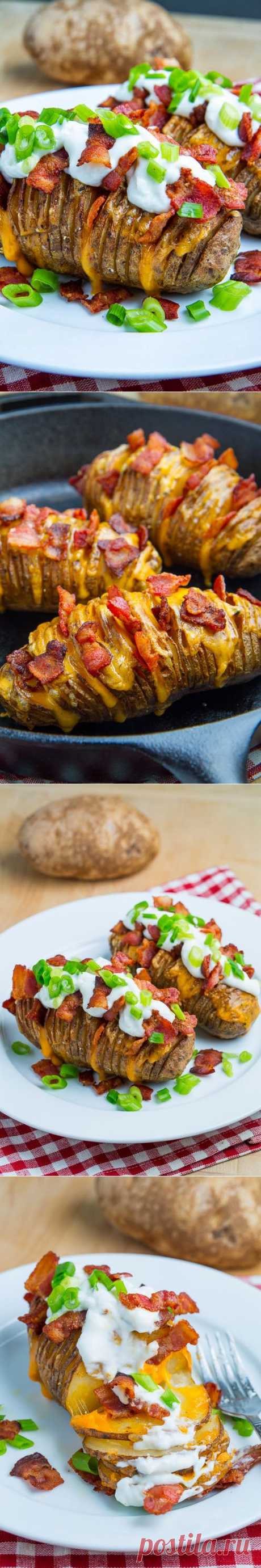 Fully Loaded Hasselback Картофель на шкаф Кулинария