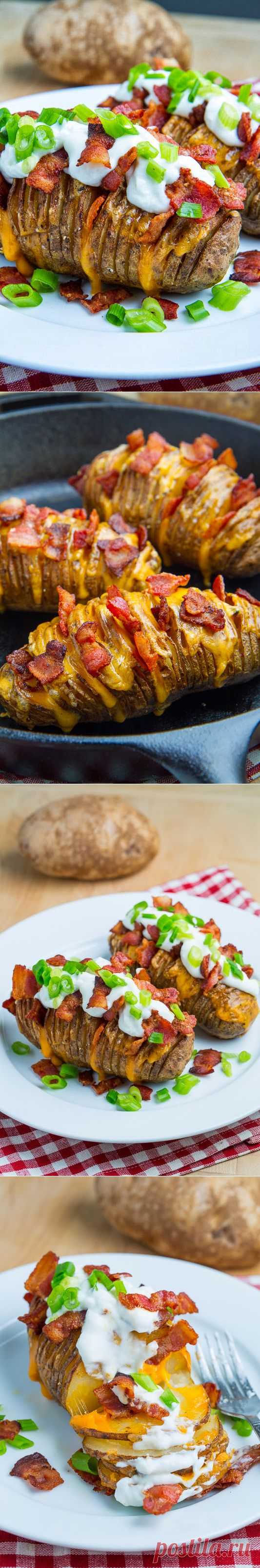 Fully Loaded Hasselback Картофель на шкаф Кулинария