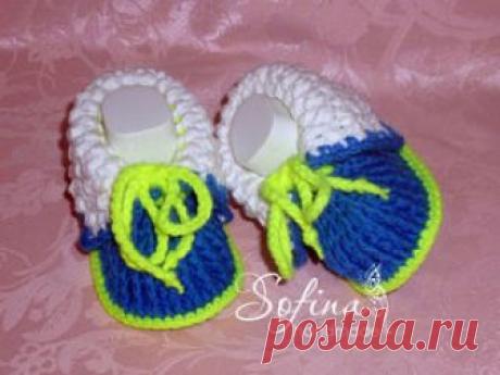 Вяжем сами пинетки-ботиночки: видеоурок