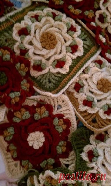 Christ-moose 12" squares by KindredCottage, via Flickr | crochet squares