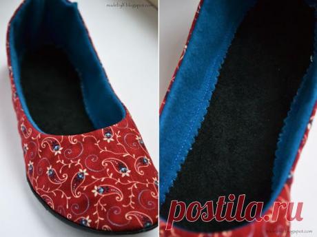 Как сшить тапочки-балетки