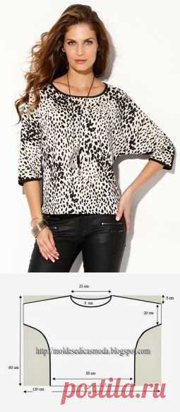 Moldes Moda por Medida: CAMISOLA DESCONTRAIDA