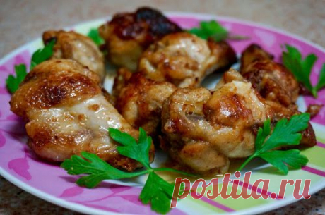 Home food: Куриные крылышки в соусе барбекю.