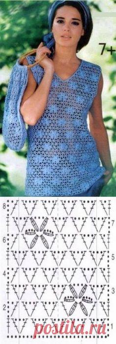 Узор для топа и сумки / Вязание / Handlife.ru - творческая жизнь!
