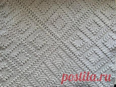 Мозаичный квадрат крючком: основа для подушек, пледов и ковров/Mosaic crochet square: DIY